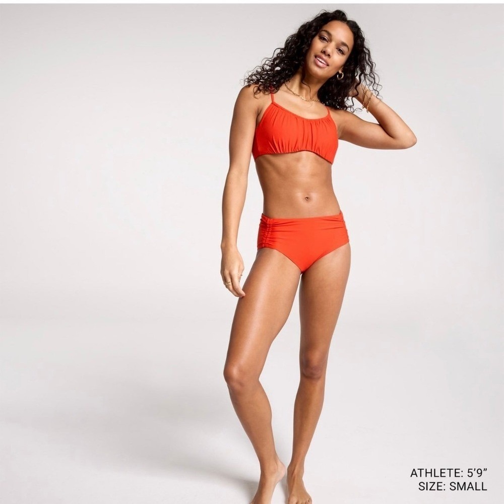 New CALIA Women's Scrunched Tie Back Bikini Top & bottoms size Small $116